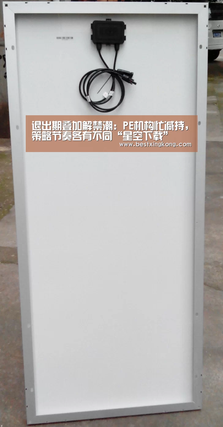 退出期叠加解禁潮：PE机构忙减持，策略节奏各有不同“星空下载